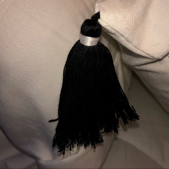 Rae Dunn | MR. & MRS. Decorative Pillow w/ Tassels - Picture 7 of 8